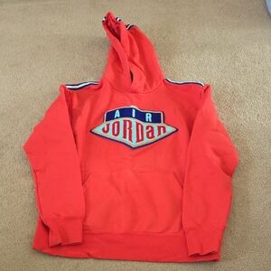 Air Jordan Red Orange Hoodie Size Medium, Unisex.